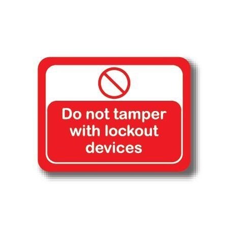 Ergomat 36in x 27in RECTANGLE SIGNS - Do Not Tamper With Lockout Devices DSV-SIGN 972 #2049 -UEN